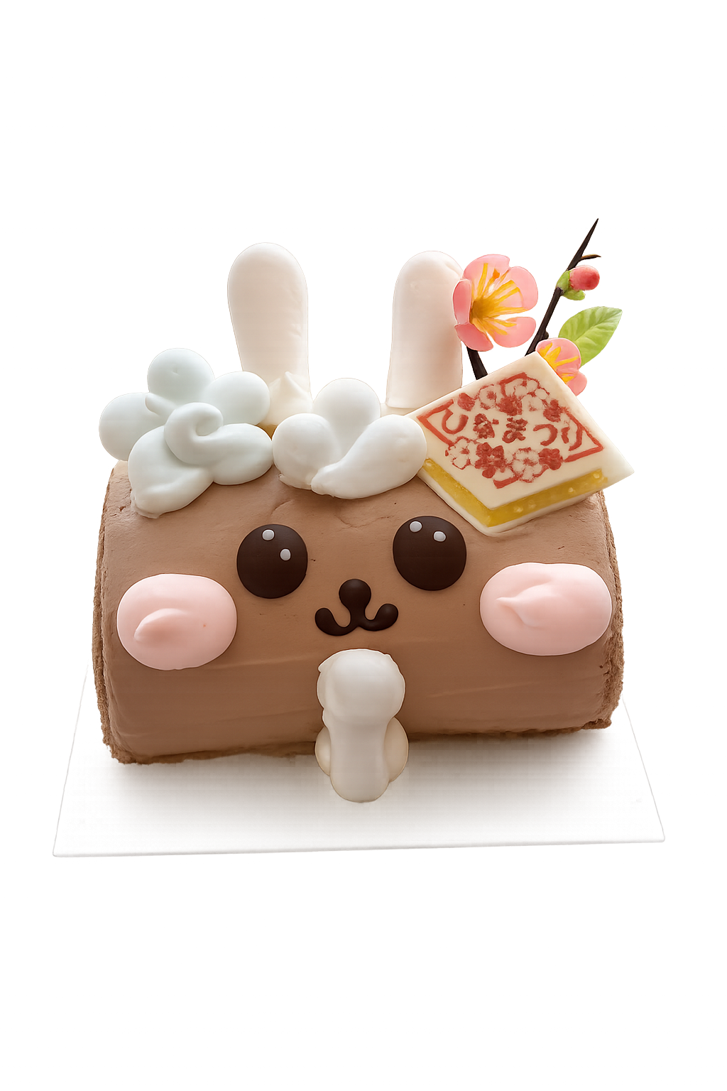 ひな祭りうさぎロール【生チョコいちごロール】